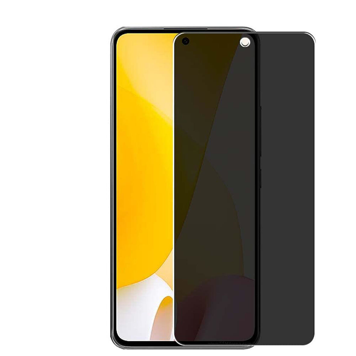 Xiaomi 12 Lite ile Uyumlu HAYALET(Privacy) Esnek 9H Nano Kırılmayan Ekran Koruyucu