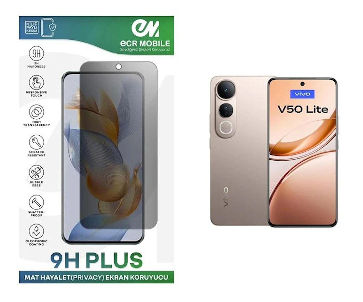 Nubia V50 Vita ile Uyumlu HAYALET(Privacy) 9H Esnek Nano Kırılmayan Ekran Koruyucu