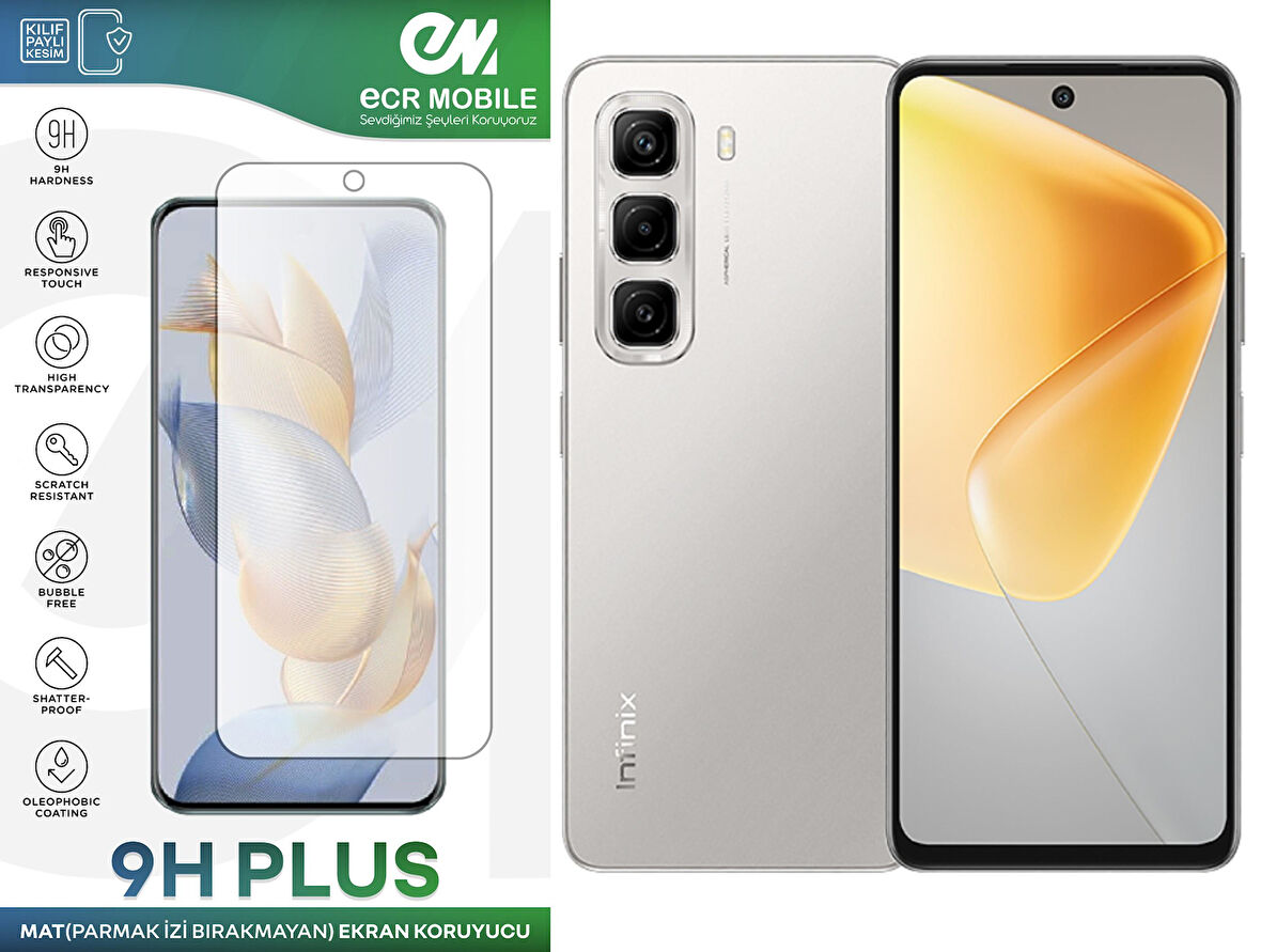 Infinix Hot 50 4G Ekran Koruyucu MAT Parmak İzi Bırakmayan Uyumlu Esnek Nano Kırılmayan