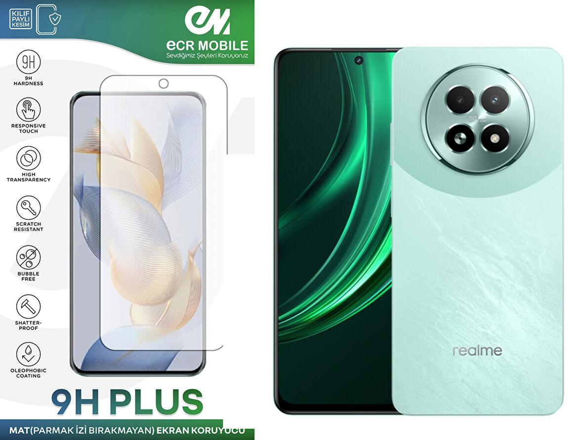 Realme 13 5G Ekran Koruyucu MAT Parmak İzi Bırakmayan Uyumlu Esnek Nano Kırılmayan