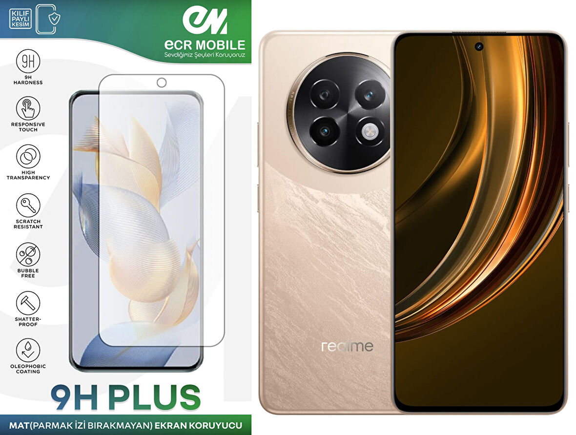 Realme 13 Plus 5G Ekran Koruyucu MAT Parmak İzi Bırakmayan Uyumlu Esnek Nano Kırılmayan