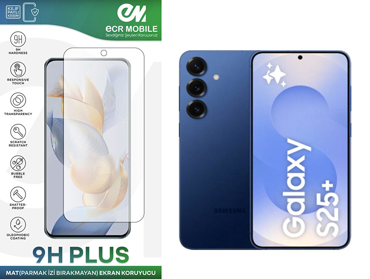 Samsung Galaxy S25 Plus Ekran Koruyucu MAT Parmak İzi Bırakmayan Uyumlu Esnek Nano Kırılmayan