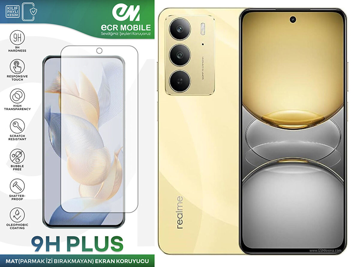 Realme C75 Ekran Koruyucu MAT Parmak İzi Bırakmayan Uyumlu 9H Esnek Nano Kırılmayan