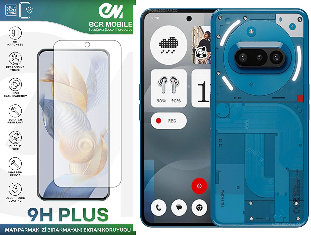 Nothing Phone 3A Ekran Koruyucu MAT Parmak İzi Bırakmayan Uyumlu Esnek Nano Kırılmayan