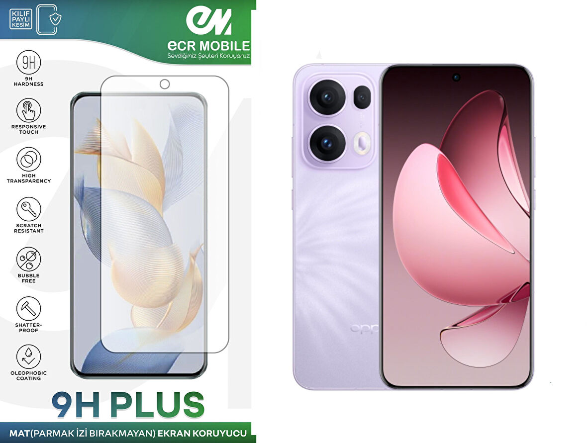 Oppo Reno 13 Pro 5G Ekran Koruyucu MAT Parmak İzi Bırakmayan Uyumlu Esnek Nano Kırılmayan