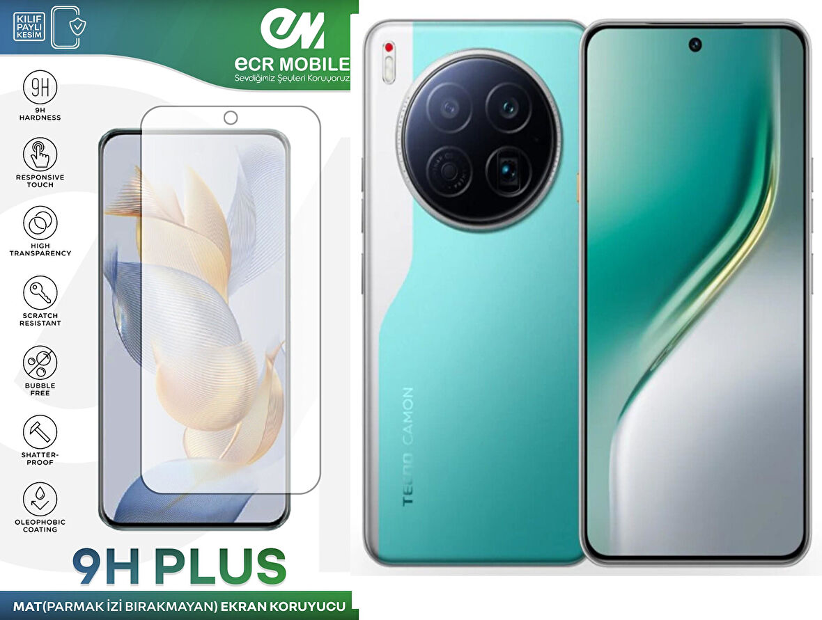 Tecno Camon 40 Premier 5G ile Uyumlu MAT Esnek Nano Kırılmayan Ekran Koruyucu