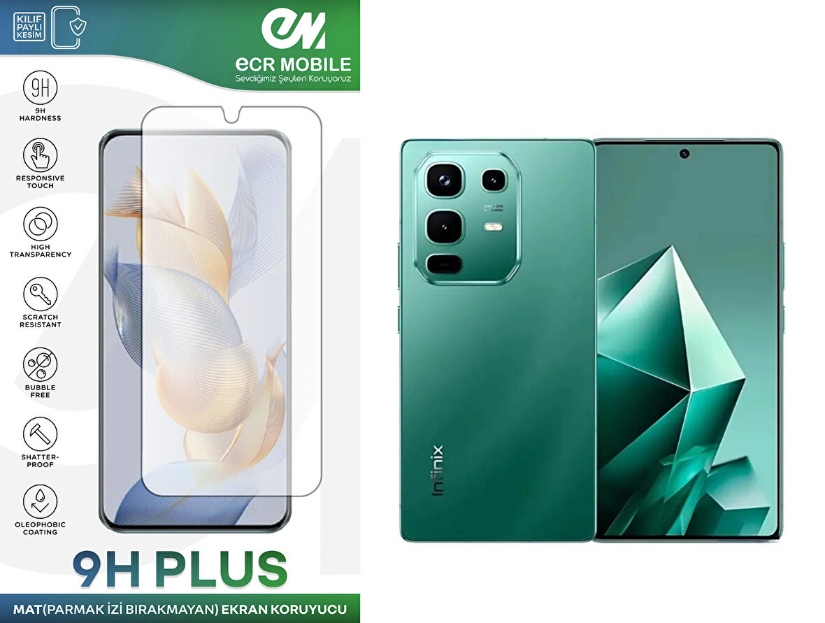 Infinix Note 50 ile Uyumlu Ekran Koruyucu MAT Parmak İzi Bırakmayan Esnek Nano Kırılmayan