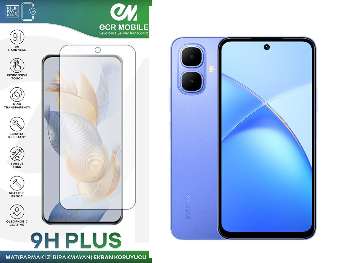 Infinix Smart 10 ile Uyumlu Ekran Koruyucu MAT Parmak İzi Bırakmayan Esnek Nano Kırılmayan