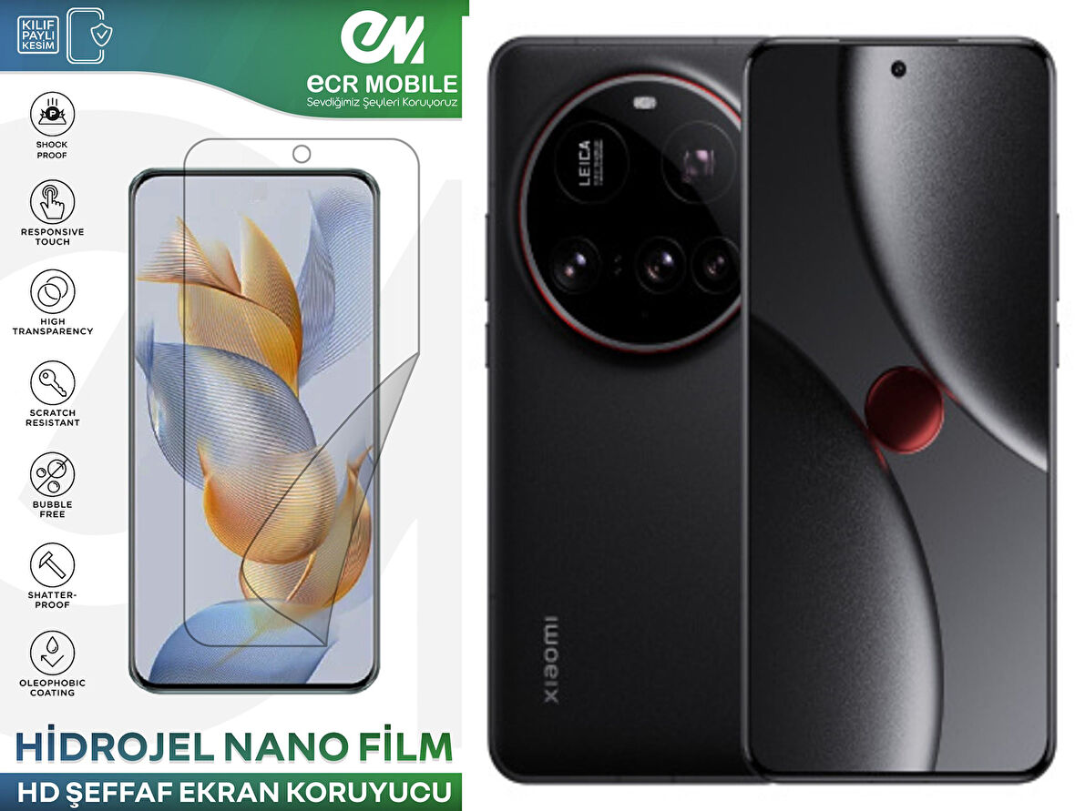 Xiaomi 15 Ultra ile Uyumlu Hidrojel Ekran Koruyucu Film HD-ŞEFFAF(Tempered Cam Değildir!)