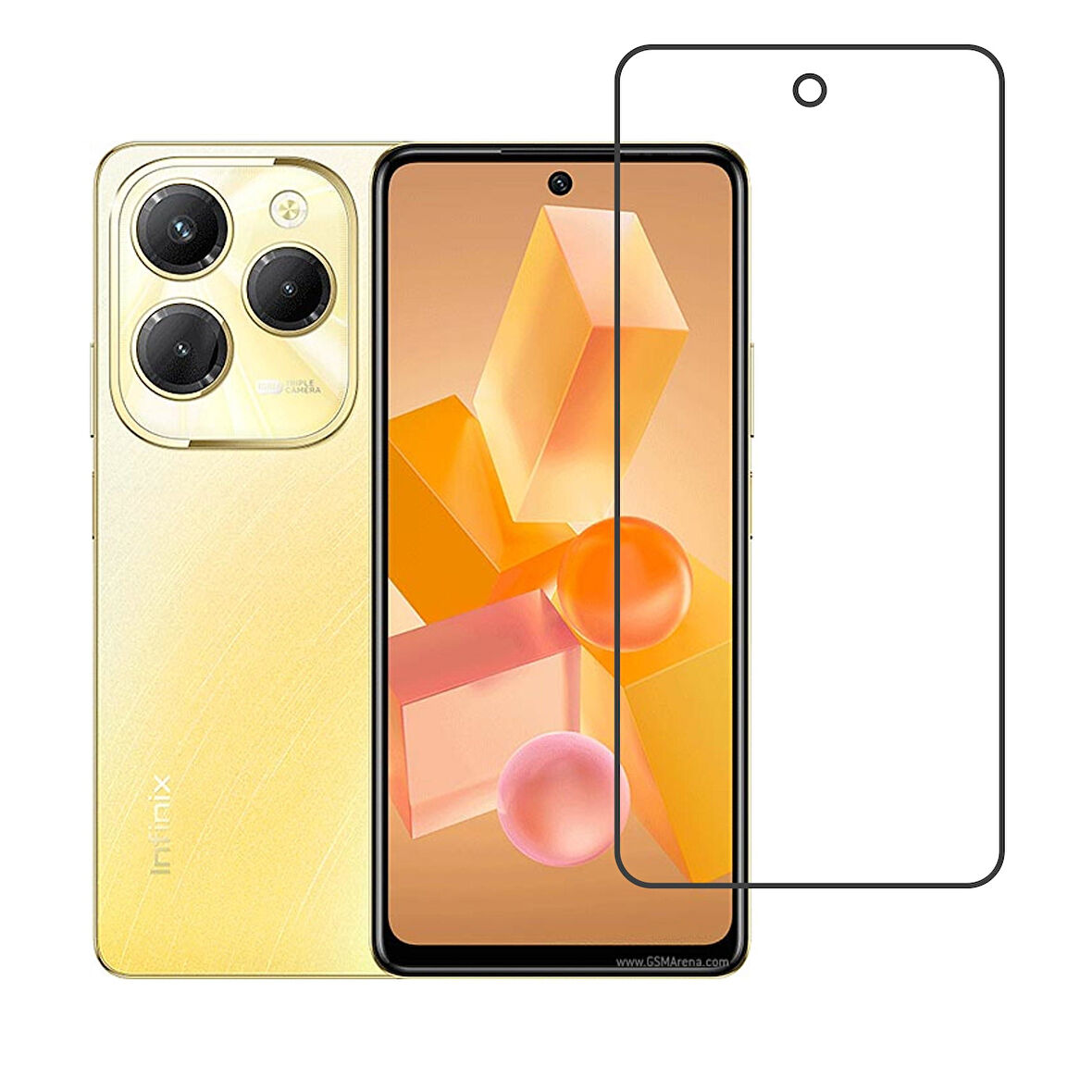 Infinix Hot 40 Pro ile Uyumlu Şeffaf 9H Esnek Nano Ekran Koruyucu