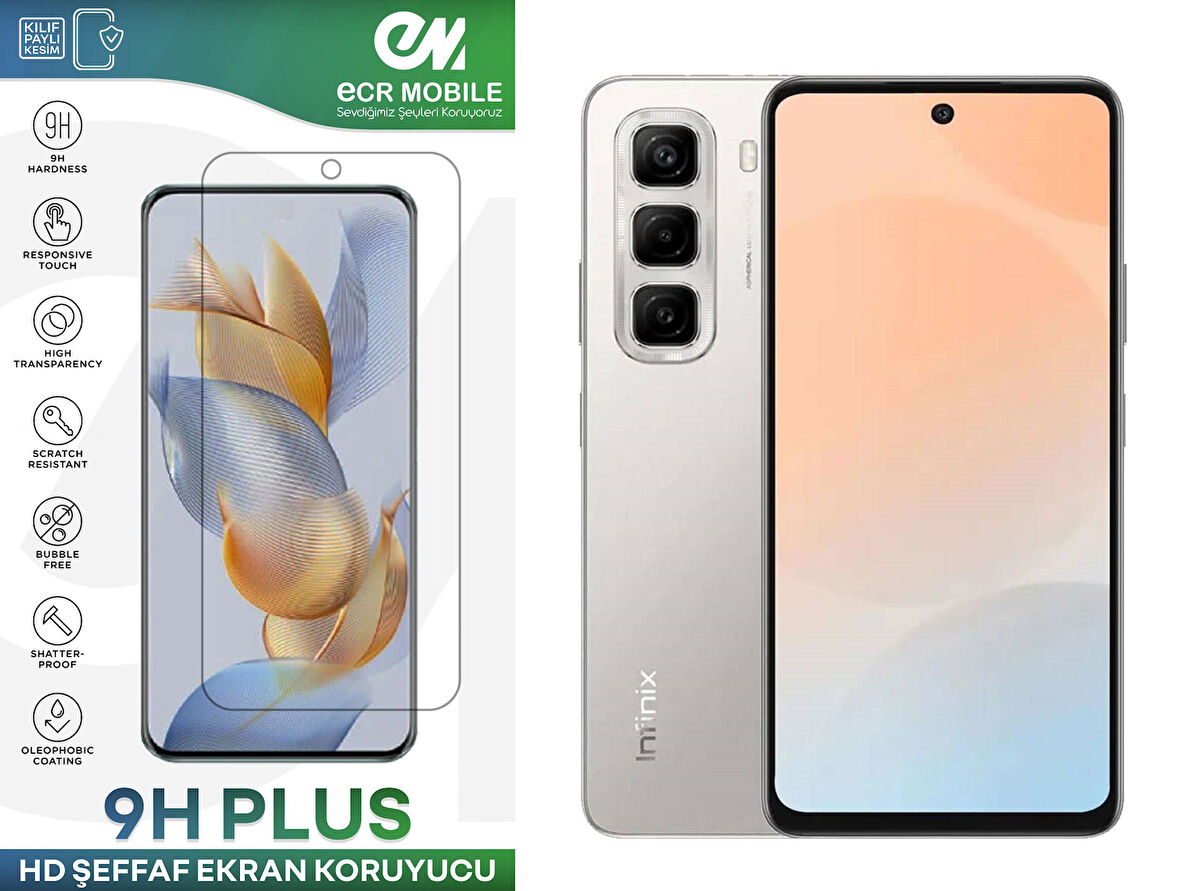 Infinix Hot 50i Ekran Koruyucu 9H Esnek Nano Cam Tam Uyumlu Şeffaf