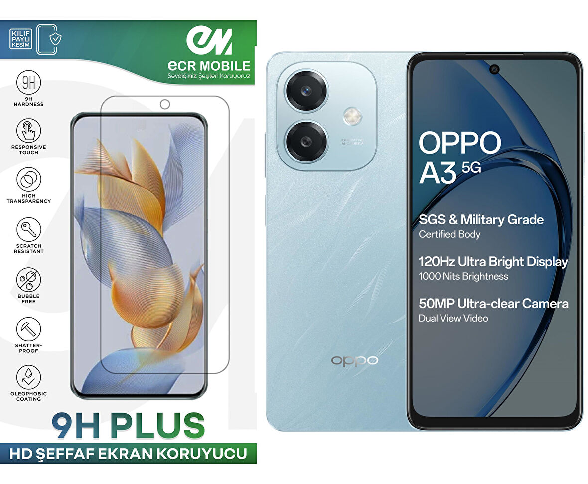 Oppo Reno A3 (CPH2669) Ekran Koruyucu 9H Esnek Nano Cam Tam Uyumlu Şeffaf