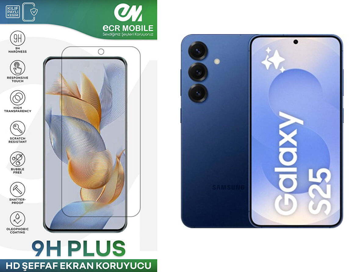 Samsung Galaxy S25 Ekran Koruyucu 9H Esnek Nano Cam Tam Uyumlu Şeffaf