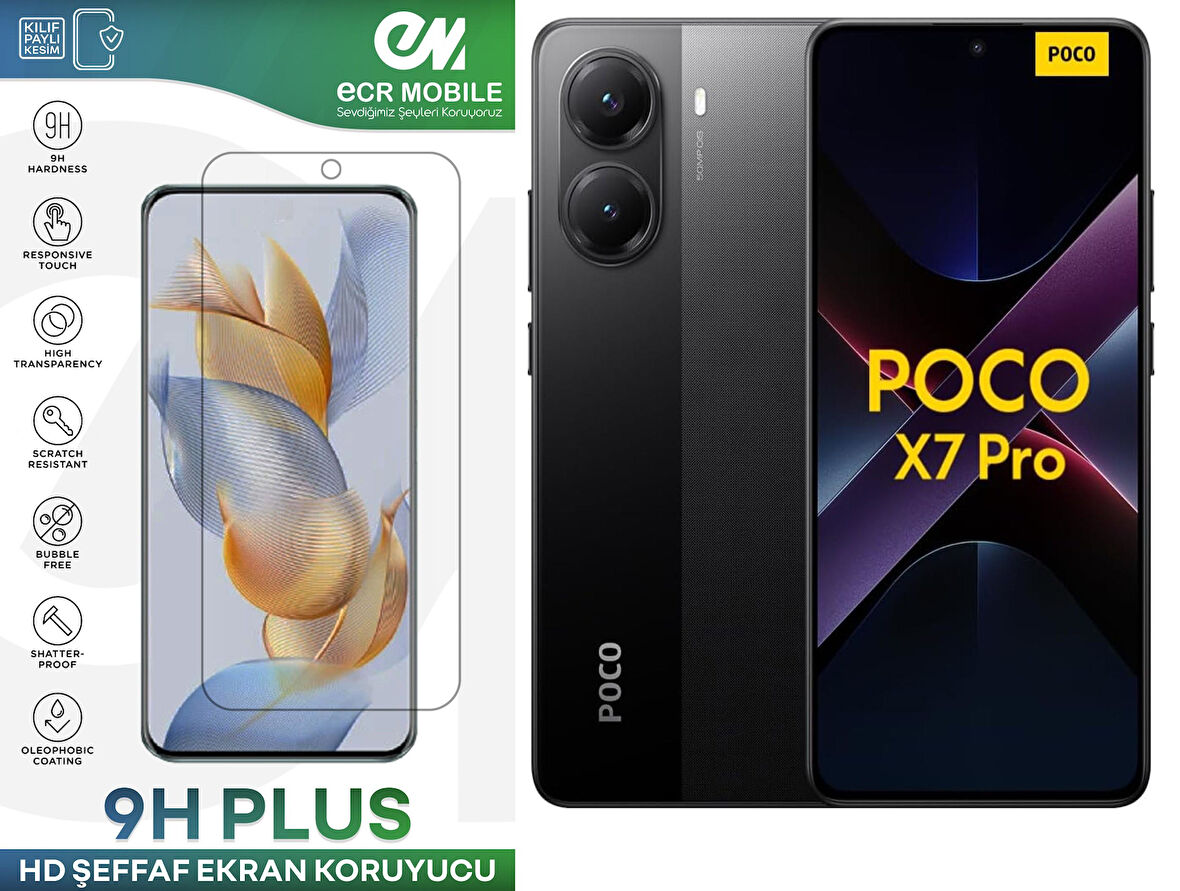 Poco X7 Pro Ekran Koruyucu Esnek Nano Cam Tam Uyumlu Şeffaf