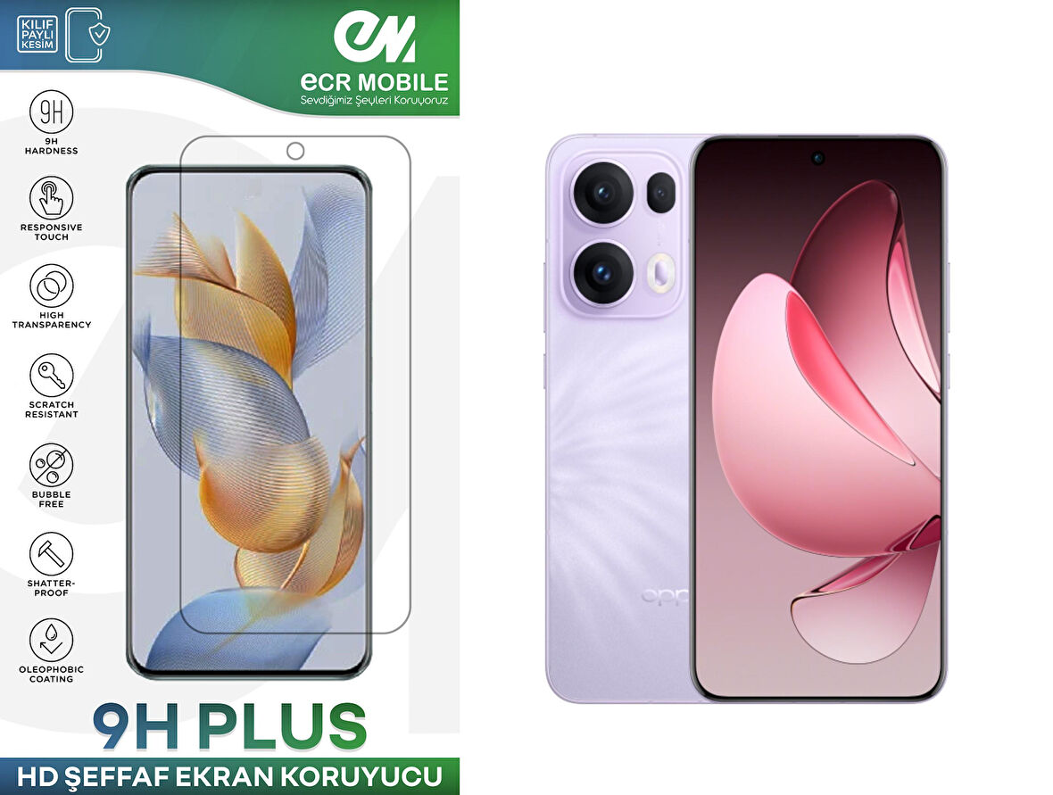 Oppo Reno 13 Pro 5G Ekran Koruyucu 9H Esnek Nano Cam Tam Uyumlu Şeffaf