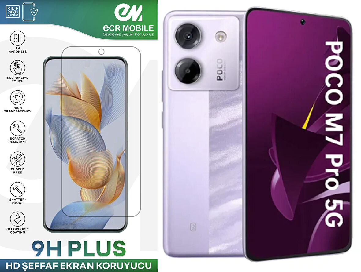 Poco M7 Pro Ekran Koruyucu Esnek Nano Cam Tam Uyumlu Şeffaf