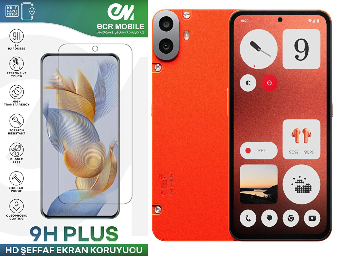 CMF Phone 1 Ekran Koruyucu 9H Esnek Nano Cam Tam Uyumlu Şeffaf