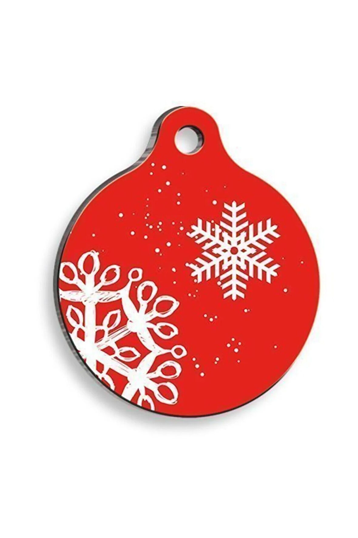 Christmas Serisi Red Star Yuvarlak Kedi ve Köpek Künyesi