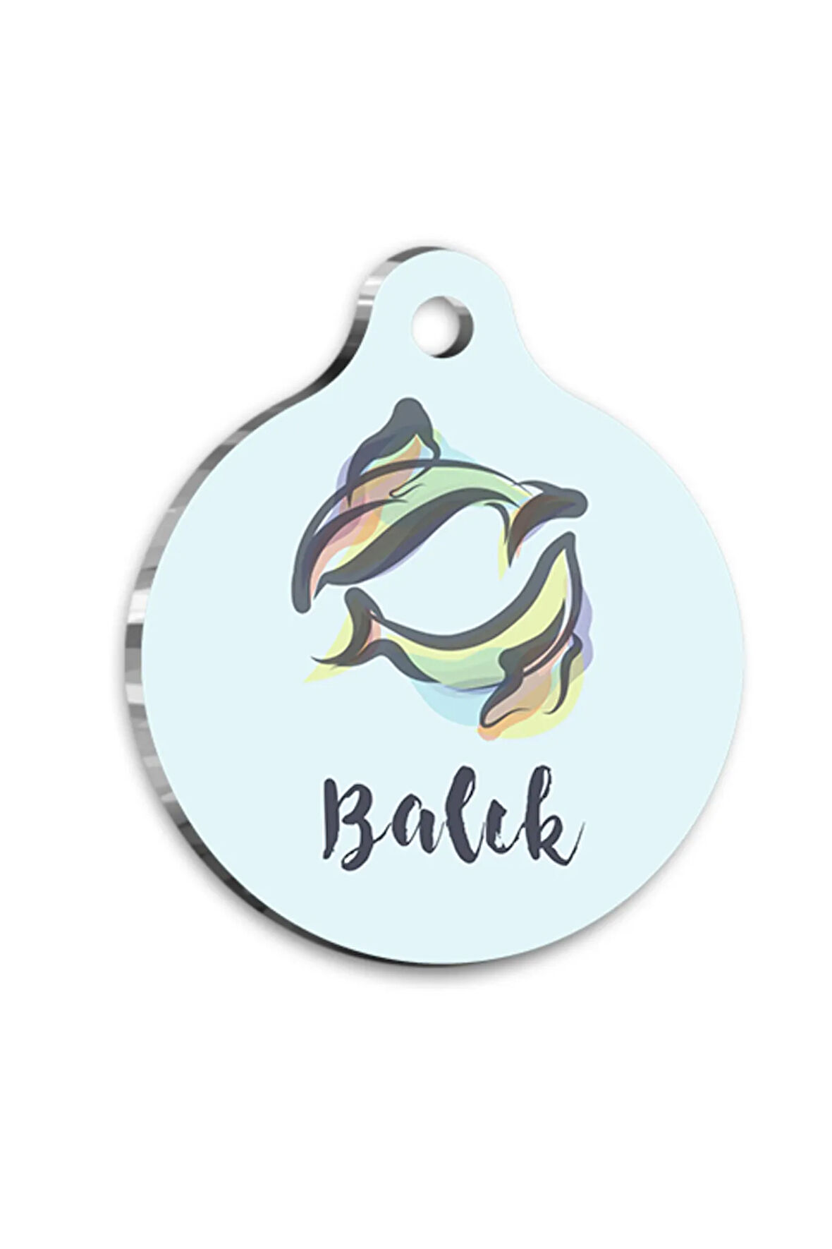 Balık Burcu Kedi köpek Künyesi Large 2,9 x 5 cm