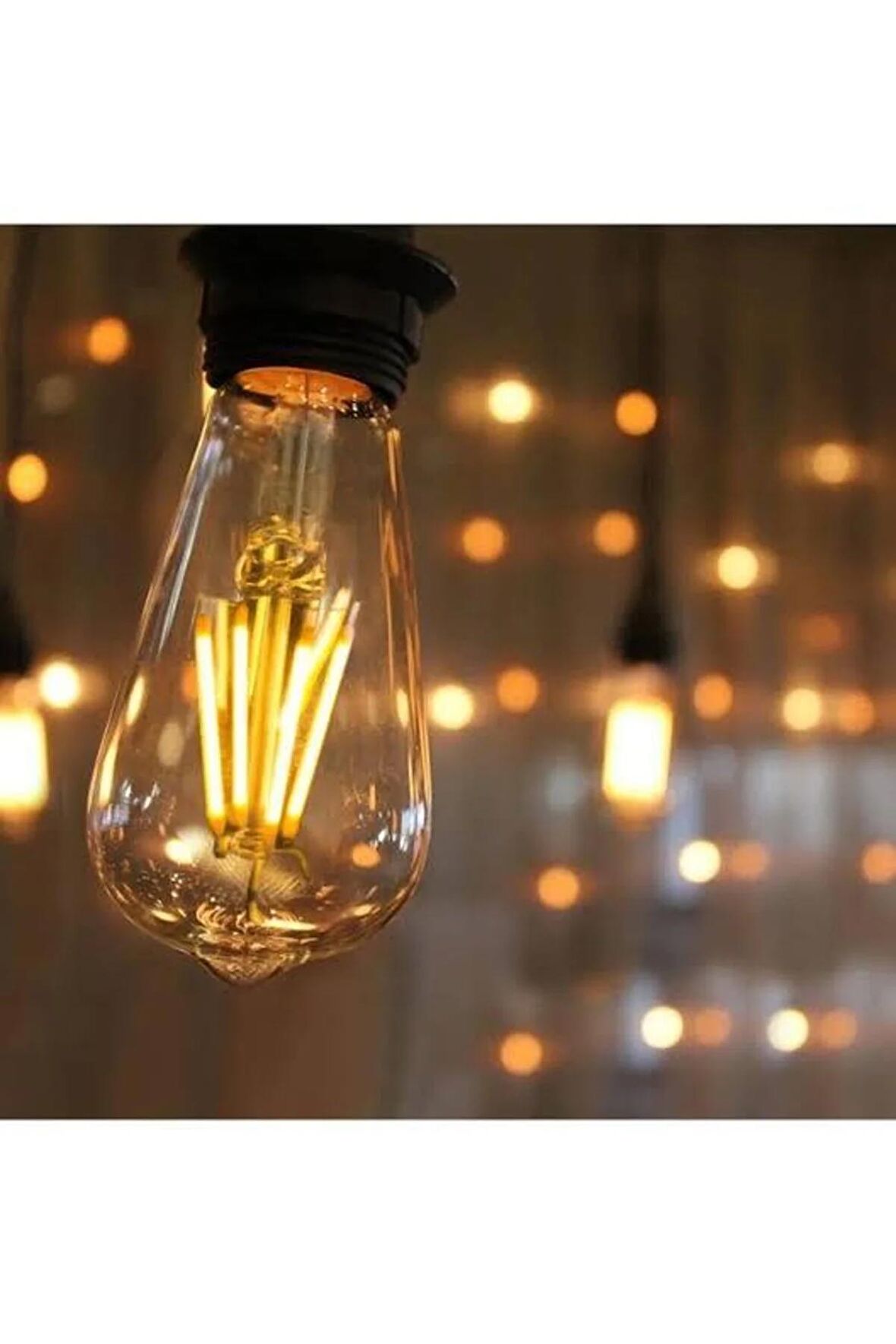 Amber Flamanli Rustik Led Vintage Ampül St64