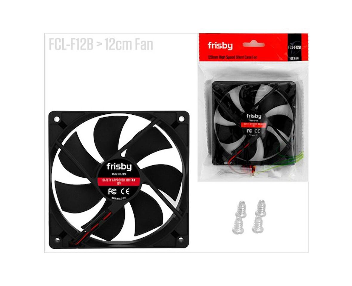 Frisby FCL-F12B Kasa Fanı 12cm 4-Pin