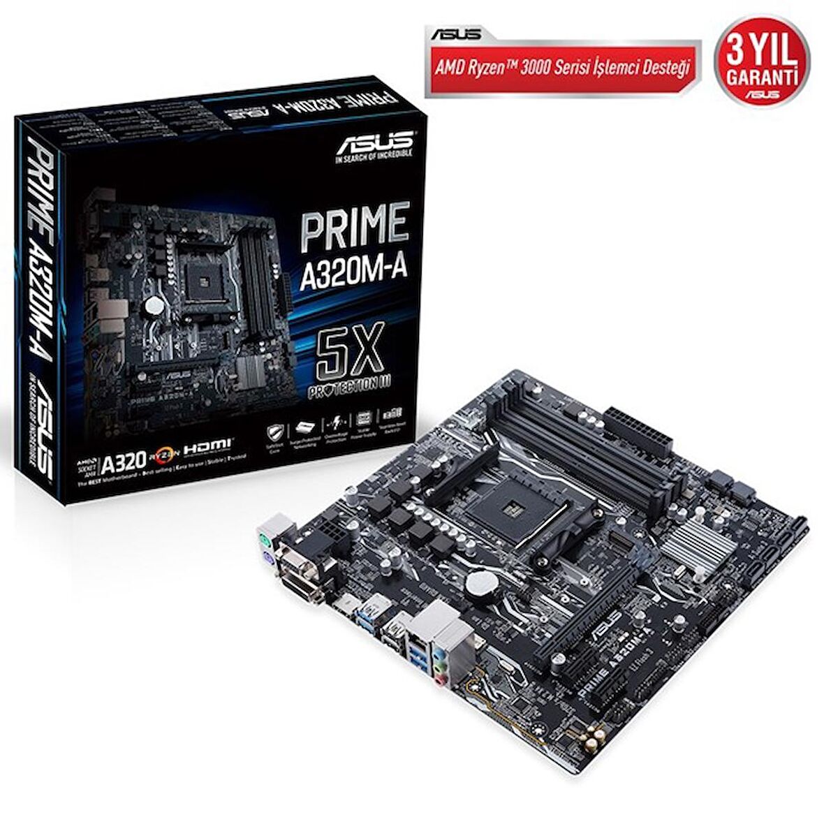 Asus Prime A320M-A AM4 Ryzen DDR4 Usb3.1