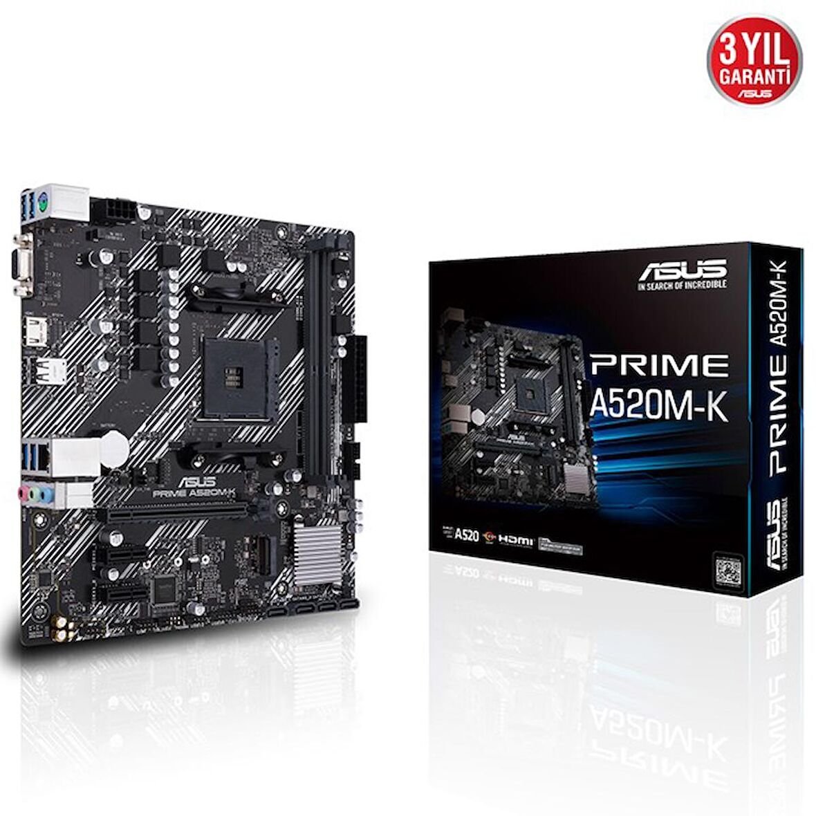 Asus Prime A520M-K AMD A520 AM4 DDR4 3200 MHz Masaüstü Anakart