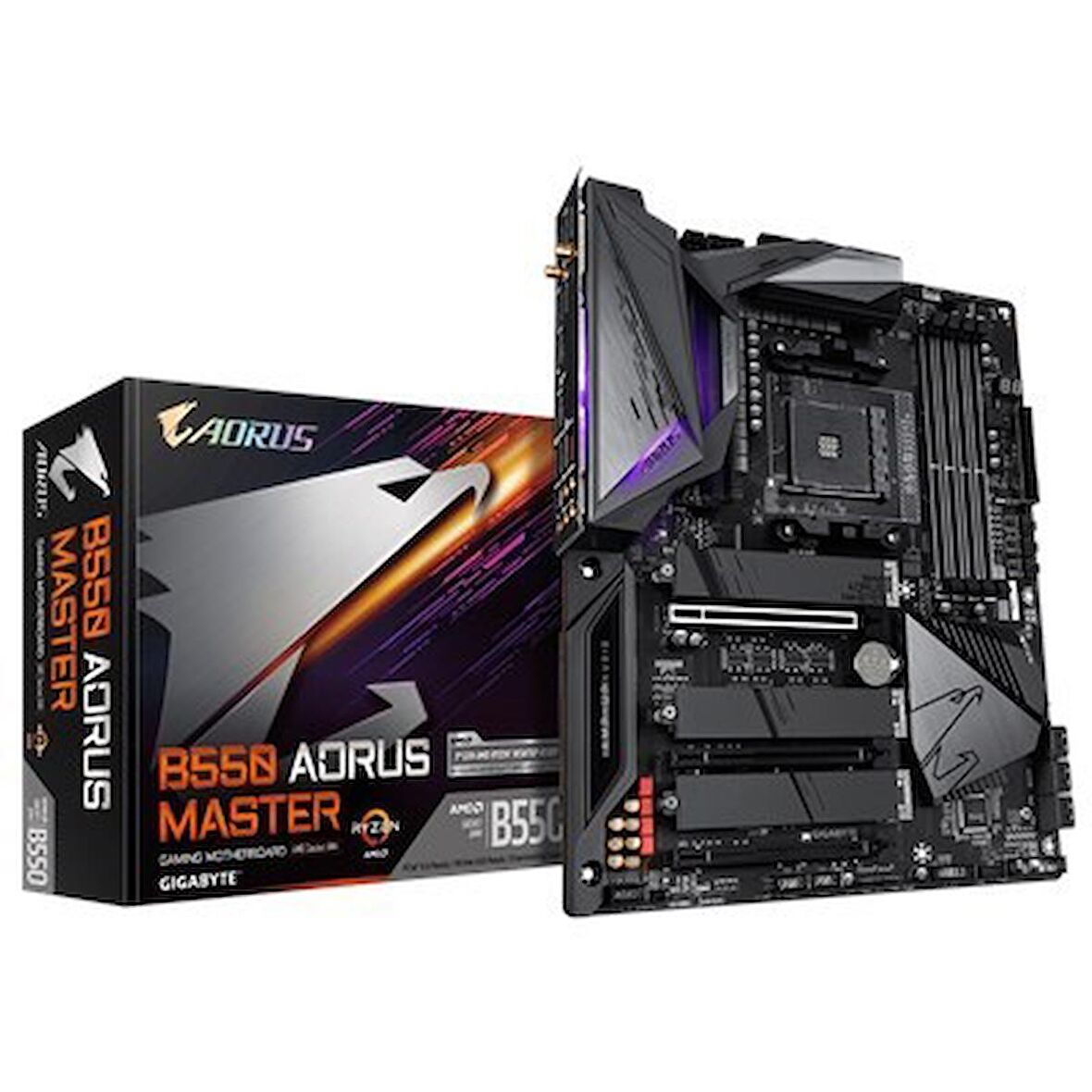 Gigabyte B550 Aorus Master AM4 Ryzen AMD B550 AM4 DDR4 5400 MHz Masaüstü Anakart