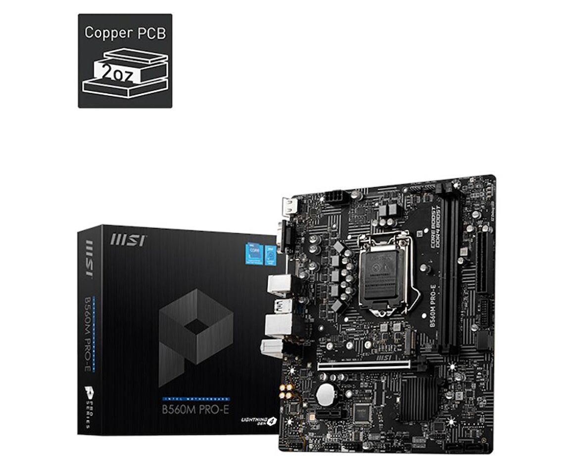 MSI B560M Pro-E Intel B560 LGA 1200 DDR4 4800 MHz Masaüstü Anakart