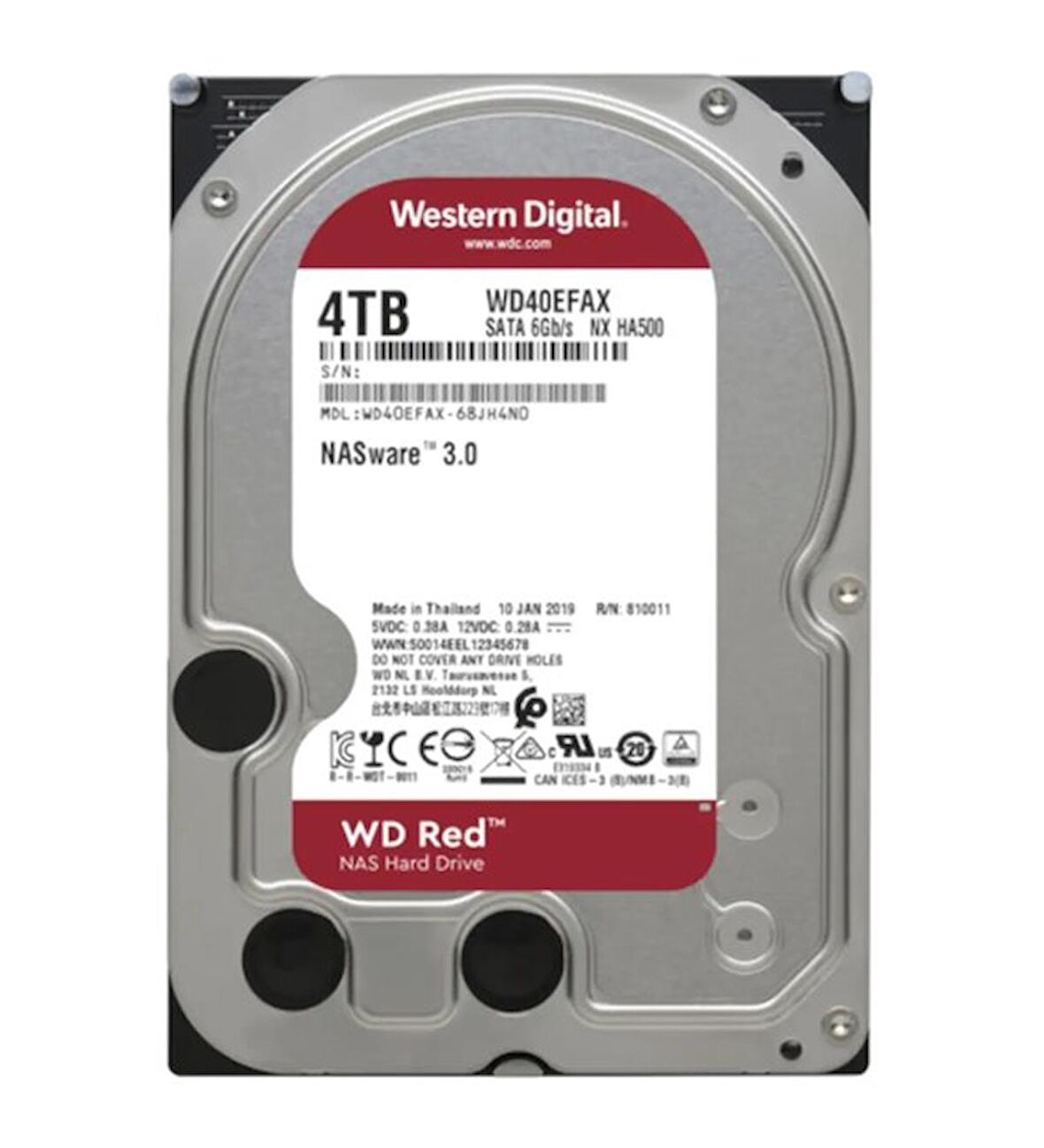 WD 4TB Red 3.5" 256MB 5400Rpm Sata3 WD40EFAX