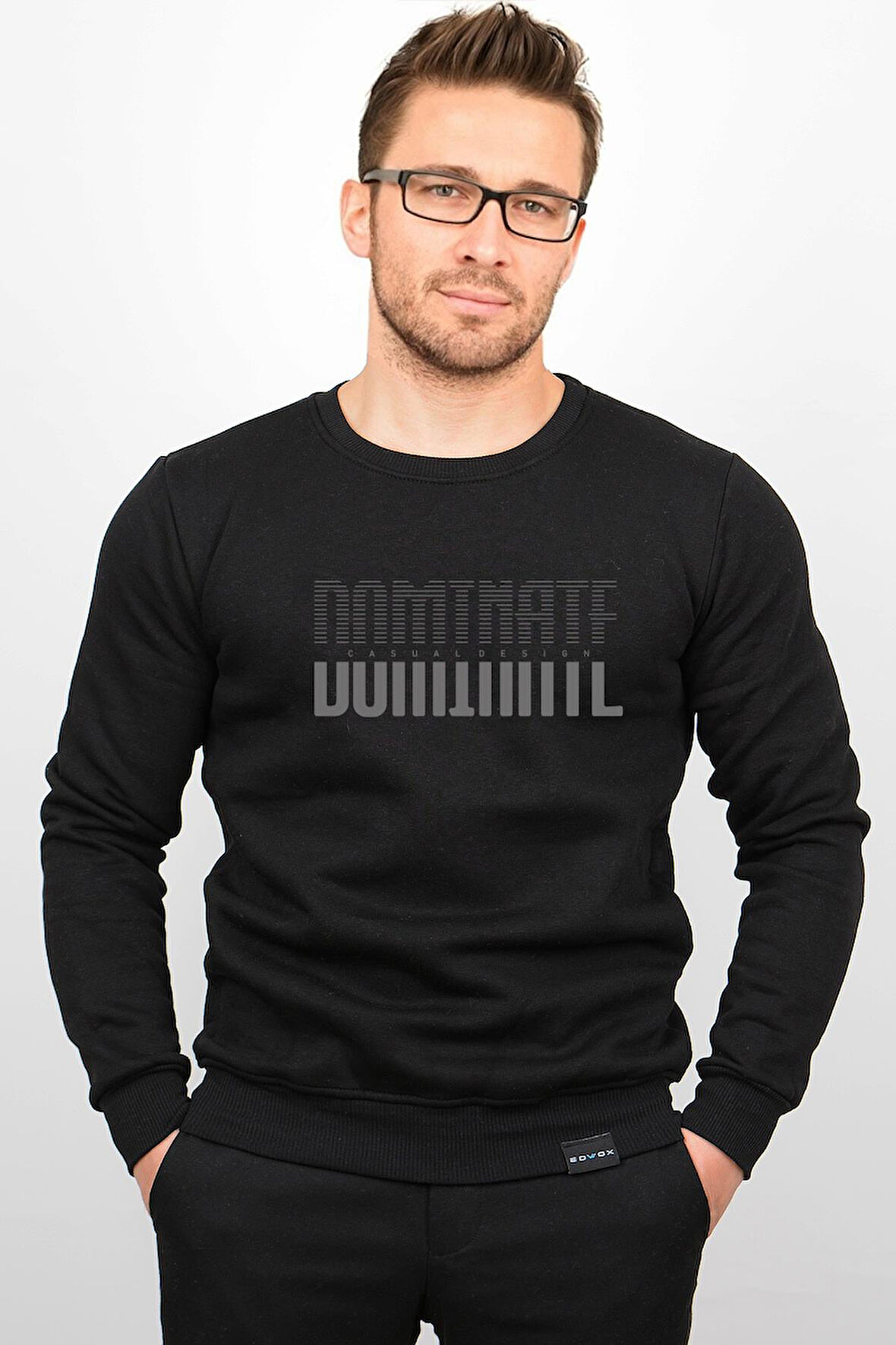 Üç Iplik Şardonlu Baskılı Kapüşonlu Sweatshirt M3 Edw213