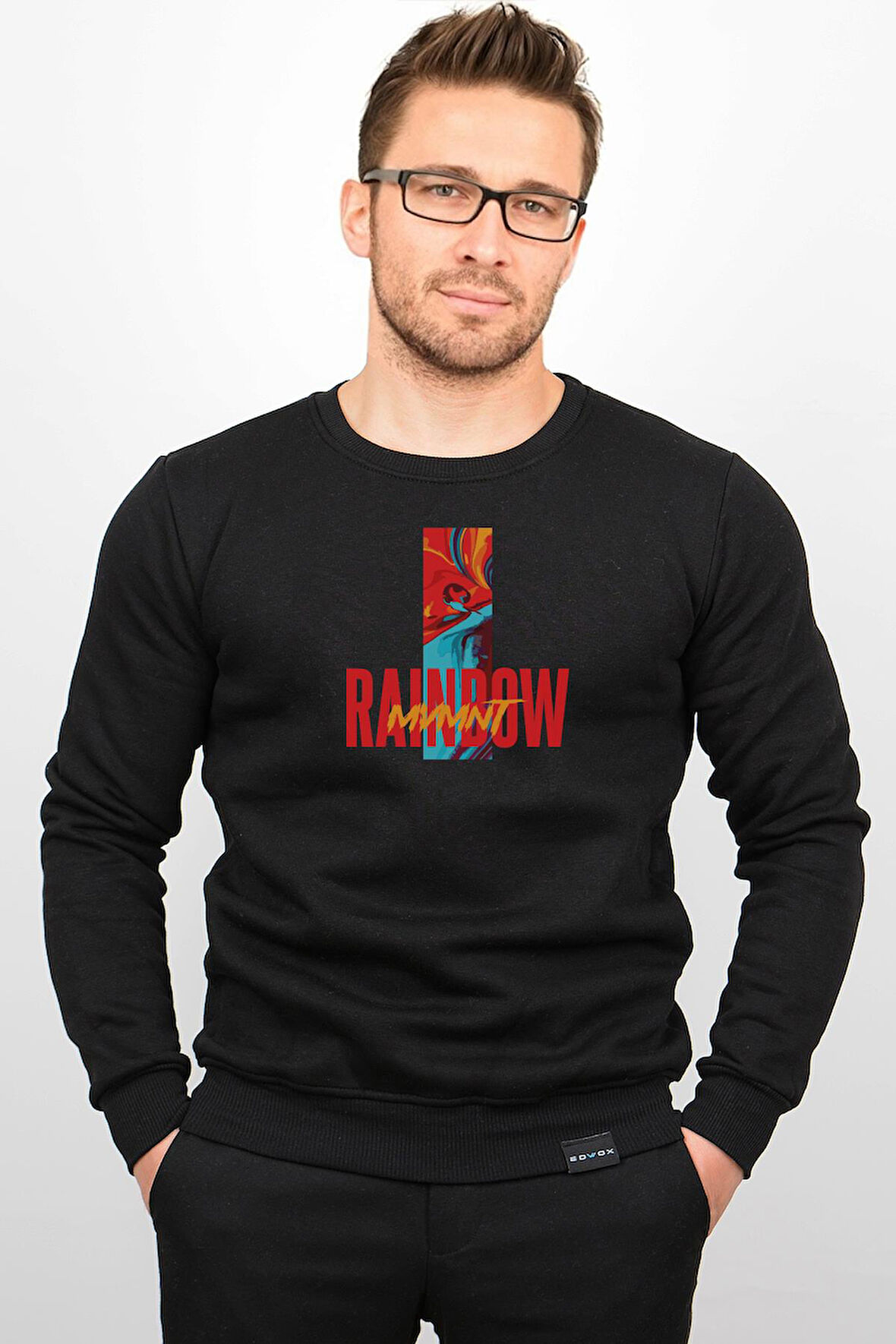 Üç Iplik Şardonlu Baskılı Kapüşonlu Sweatshirt M1 Edw213