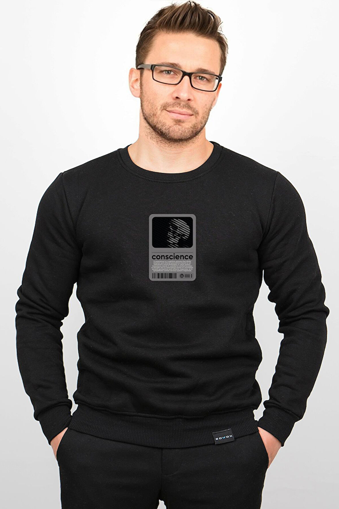 Üç Iplik Şardonlu Baskılı Kapüşonlu Sweatshirt M10 Edw213