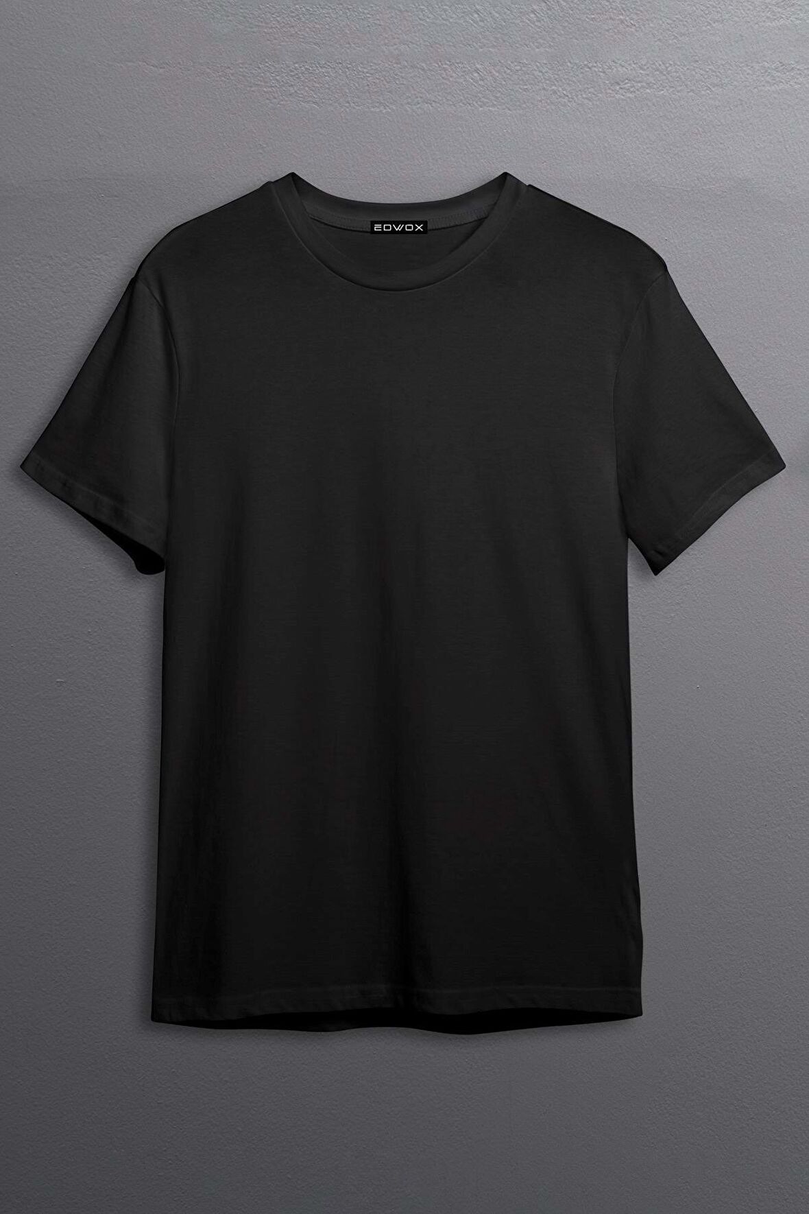 Erkek Slim Fit Dar Kalıp Düz İnce Bisiklet Yaka Tişört Beyaz BSCT1