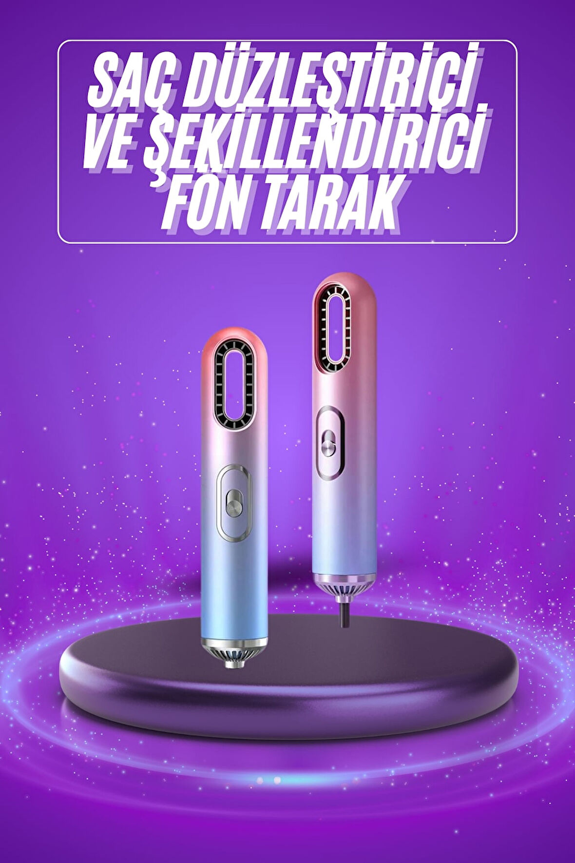 3 Başlıklı Taşınabilir Fön Makinesi Saç Kurutma Cihazı Seyahat Tipi