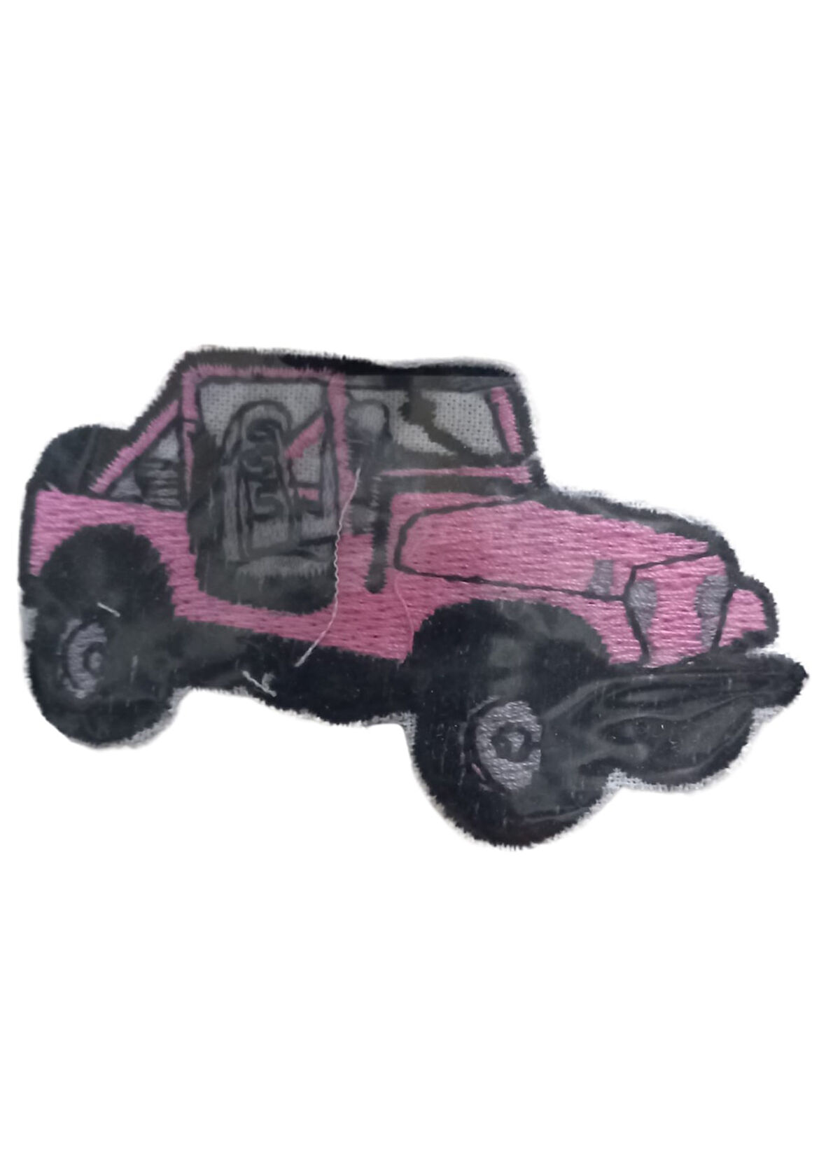 Aplike Ütü İle Yapışan Jeep pembe Arma 25x3 cm