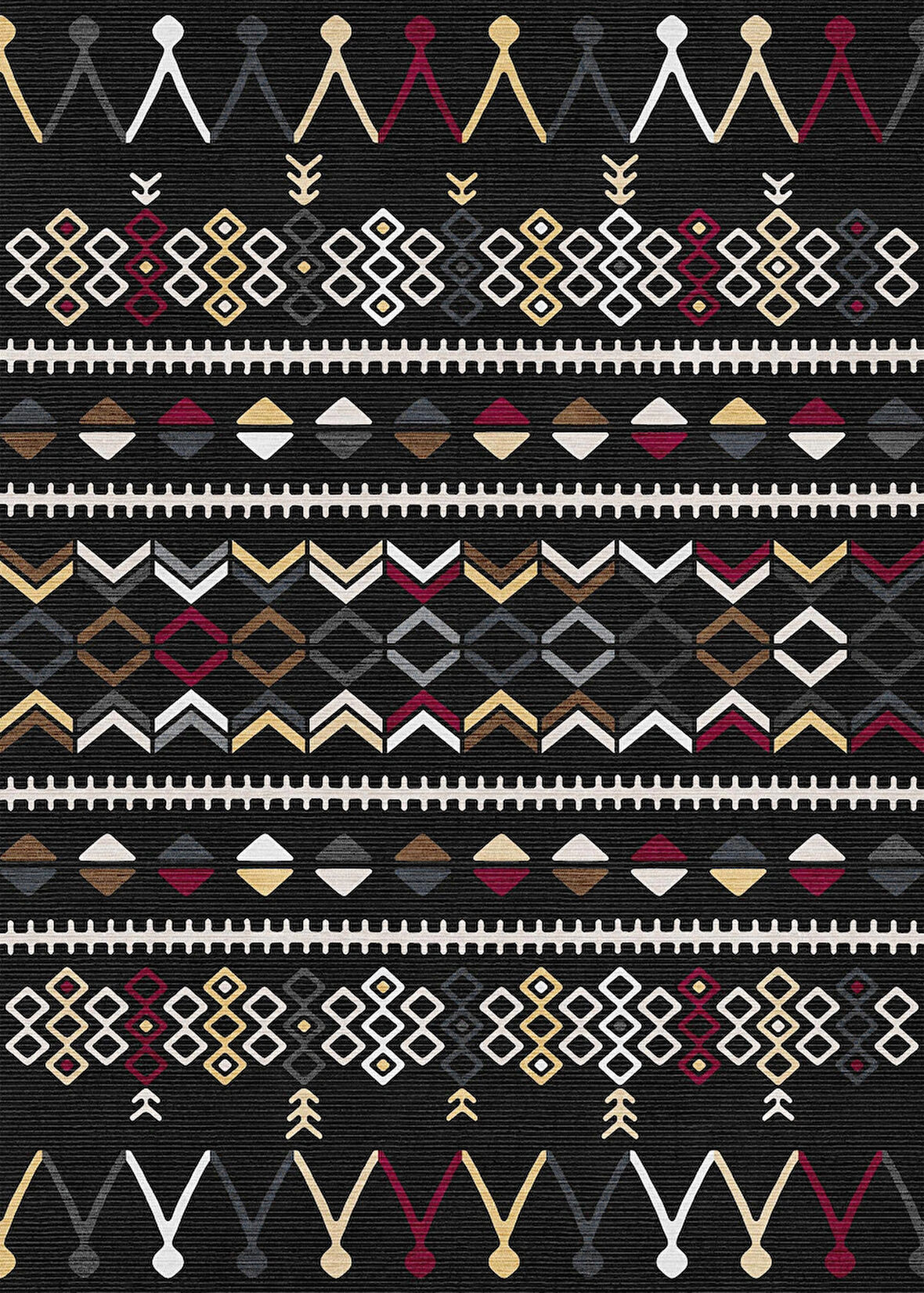 Pamuk Dokuma Taban Kaymaz Yıkanabilir İskandinav  Desenli  Salon Halısı Mutfak Halısı Koridor Halısı