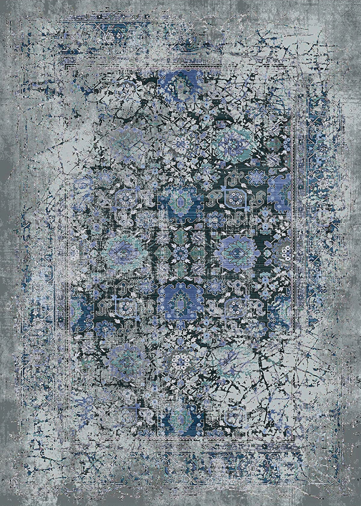 Pamuk Dokuma Taban Kaymaz Yıkanabilir Vintage  Desenli  Salon Halısı Mutfak Halısı Koridor Halısı