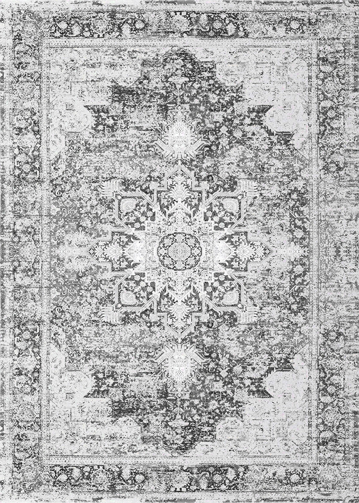 Pamuk Dokuma Taban Kaymaz Yıkanabilir Vintage  Desenli  Salon Halısı Mutfak Halısı Koridor Halısı