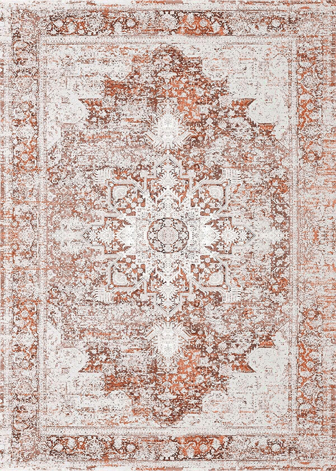 Pamuk Dokuma Taban Kaymaz Yıkanabilir Vintage  Desenli  Salon Halısı Mutfak Halısı Koridor Halısı