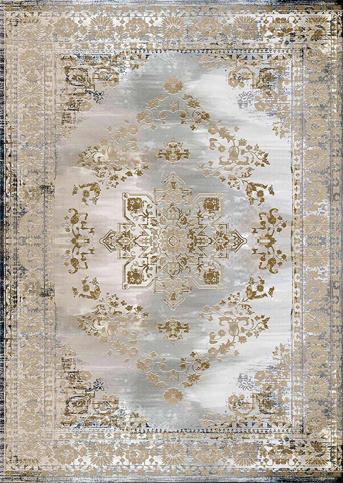 Pamuk Dokuma Taban Kaymaz Yıkanabilir Vintage  Desenli  Salon Halısı Mutfak Halısı Koridor Halısı