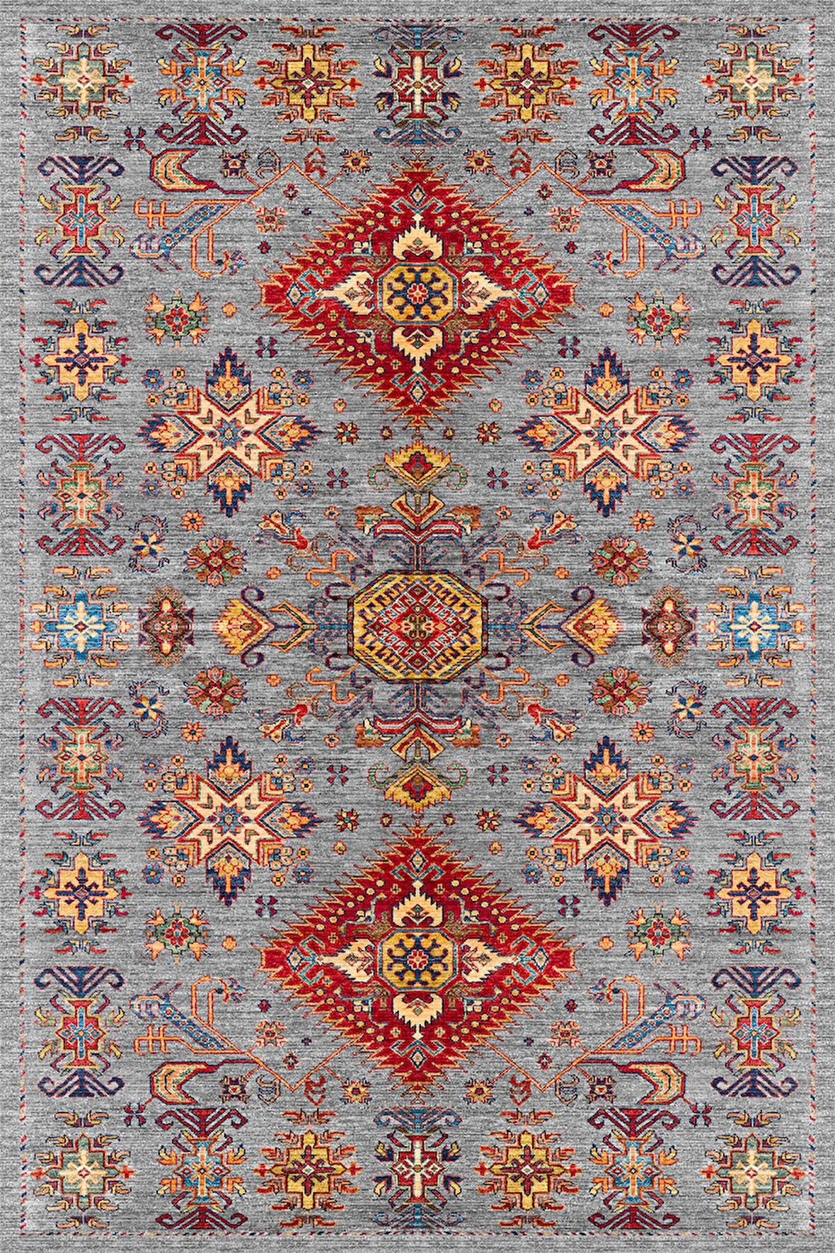 Pamuk Dokuma Taban Kaymaz Yıkanabilir Vintage  Desenli  Salon Halısı Mutfak Halısı Koridor Halısı