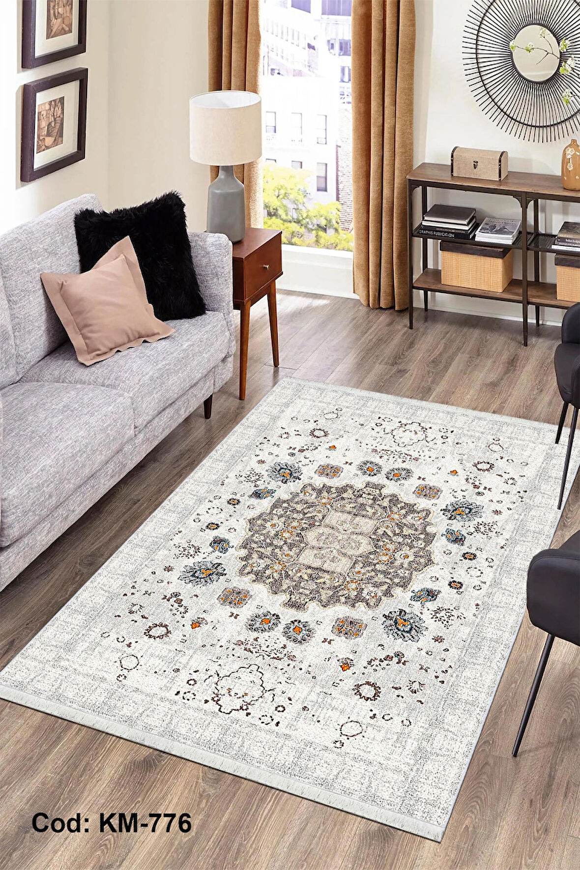 Pamuk Dokuma Taban Kaymaz Yıkanabilir Vintage  Desenli  Salon Halısı Mutfak Halısı Koridor Halısı