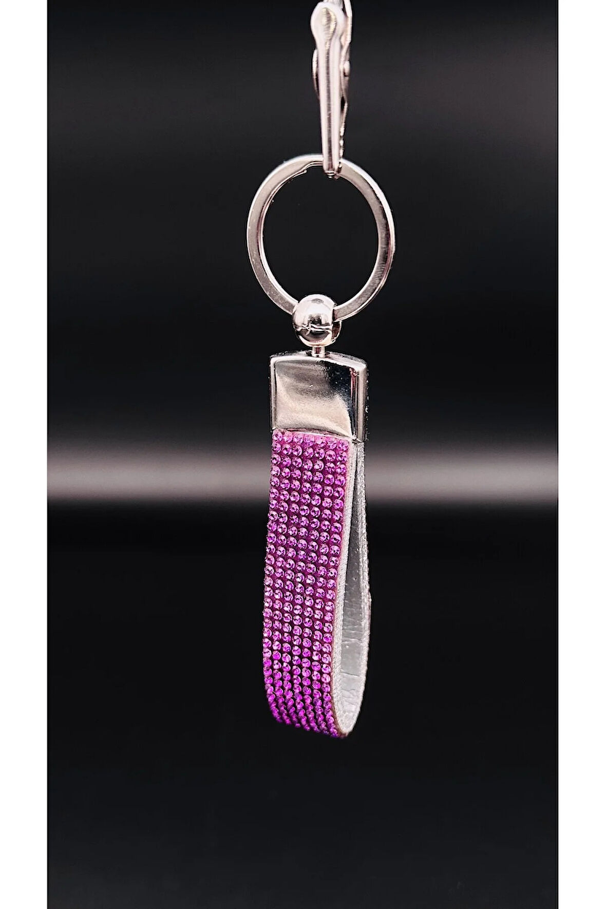 Mor Taşlı Anahtarlık