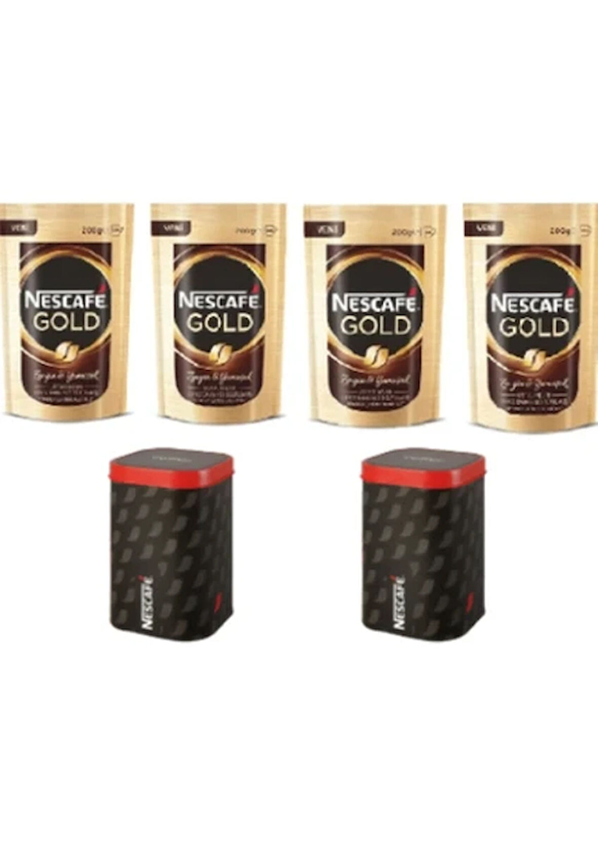 Gold 200 Gr*4 +2 Teneke Kutu 1 Nescafe Gold 200 Gr*4 +2 Teneke Kutu