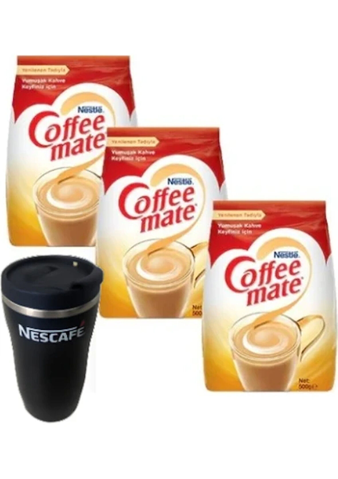 Nescafe Nestle Coffee Mate 500 Gr*3 + Termos