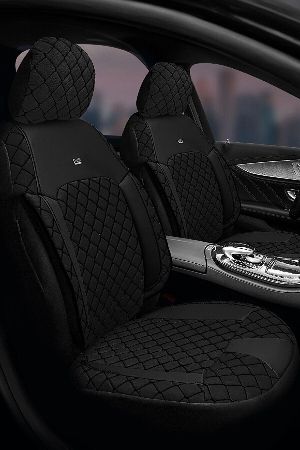 Skoda Fabia Hatchback 2007-2010 Aracınıza Uyumlu Koltuk Kılıfı Jakar Deri Siyah