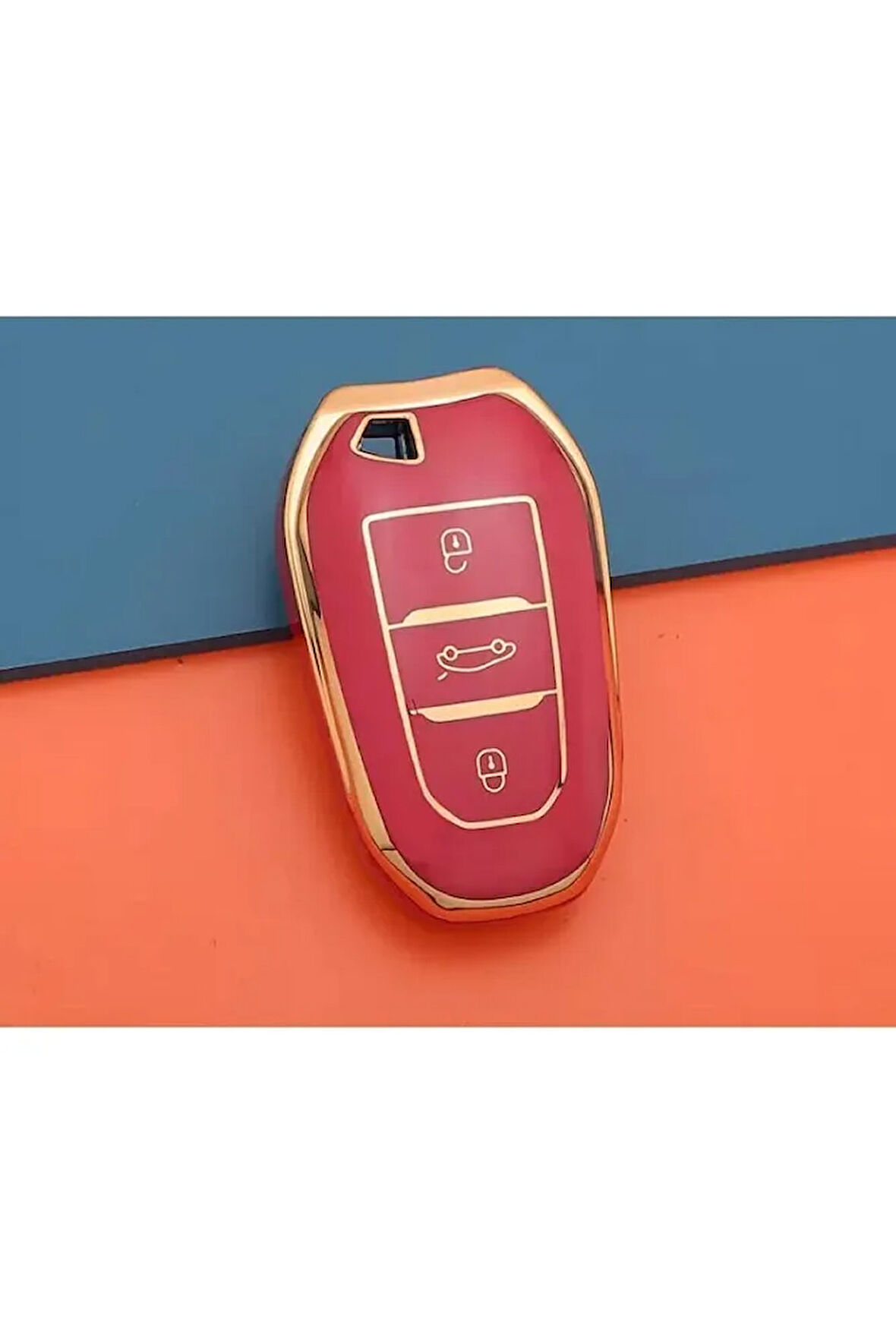 Opel Grandland X Ve Peugeot 308 508 2008 3008 4008 5008 Rifter Uyumlu Kırmızı Kaliteli Anahtar Kılıf