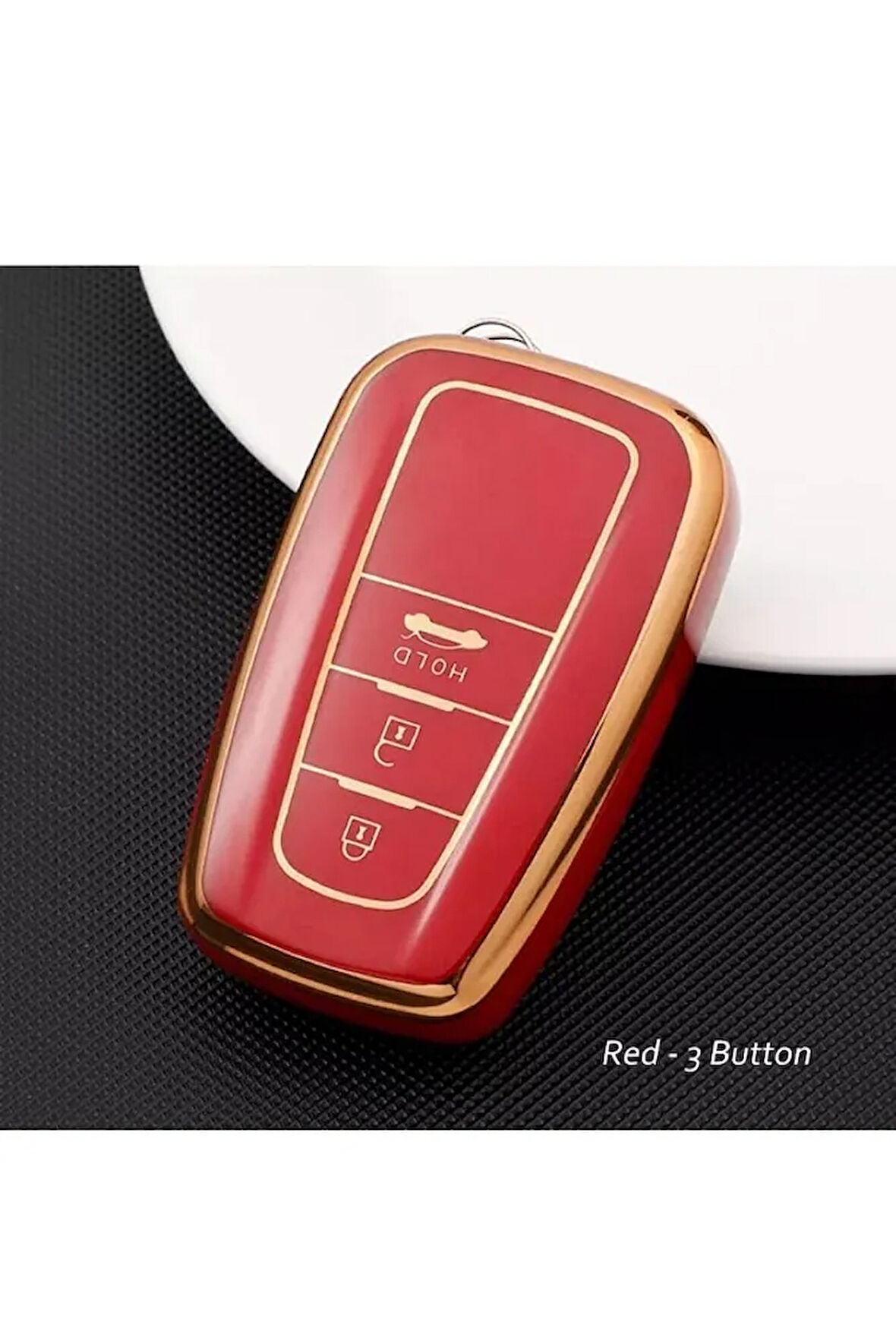 Toyota C-hr Corolla Rav4 Land Cruiser Anahtar Kılıfı 3 Tuşlu Logo Yeri Arka Olan Model Uyumlu