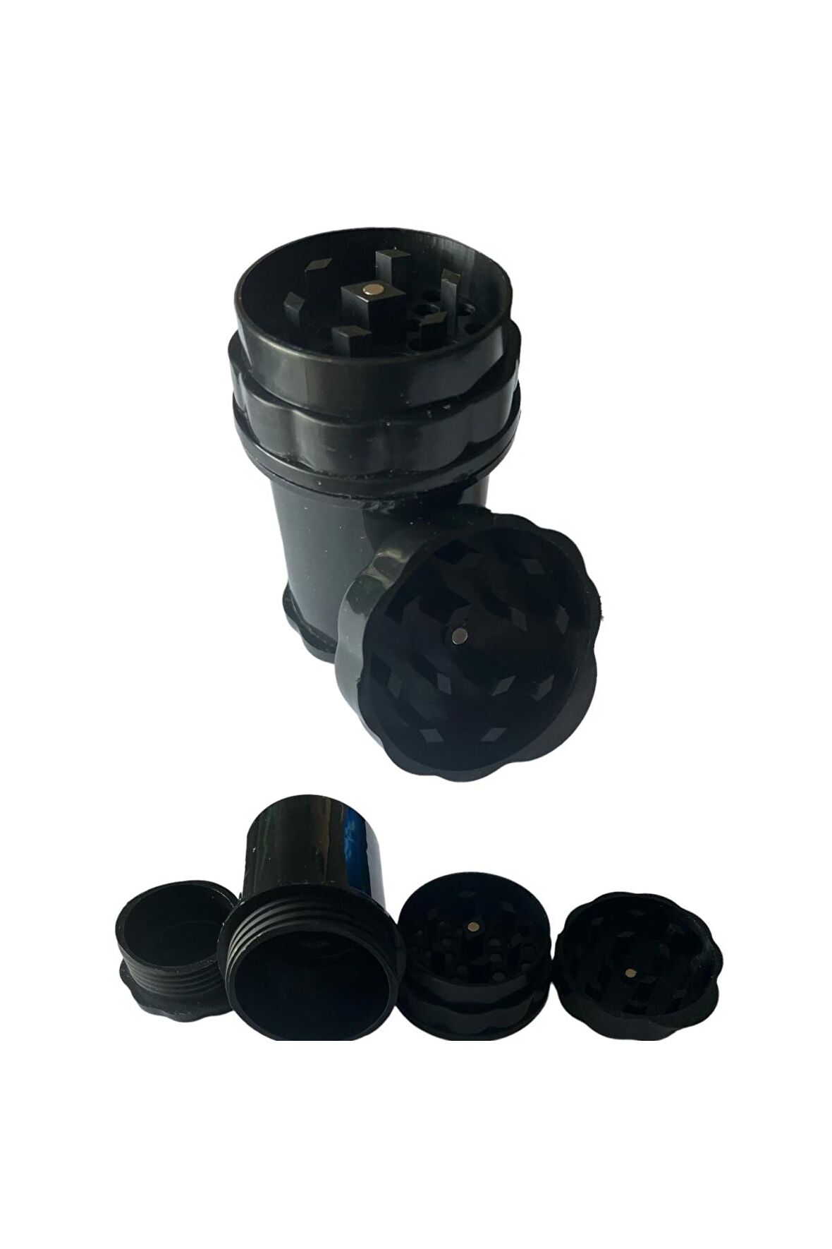 ST-02 PLASTİK GRINDER 4 Kat Tutun Baharat Öğütücü Parçalayıcı Mıknatıslı Gırgır